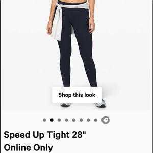 Lululemon Navy Speed Up Tight Leggings